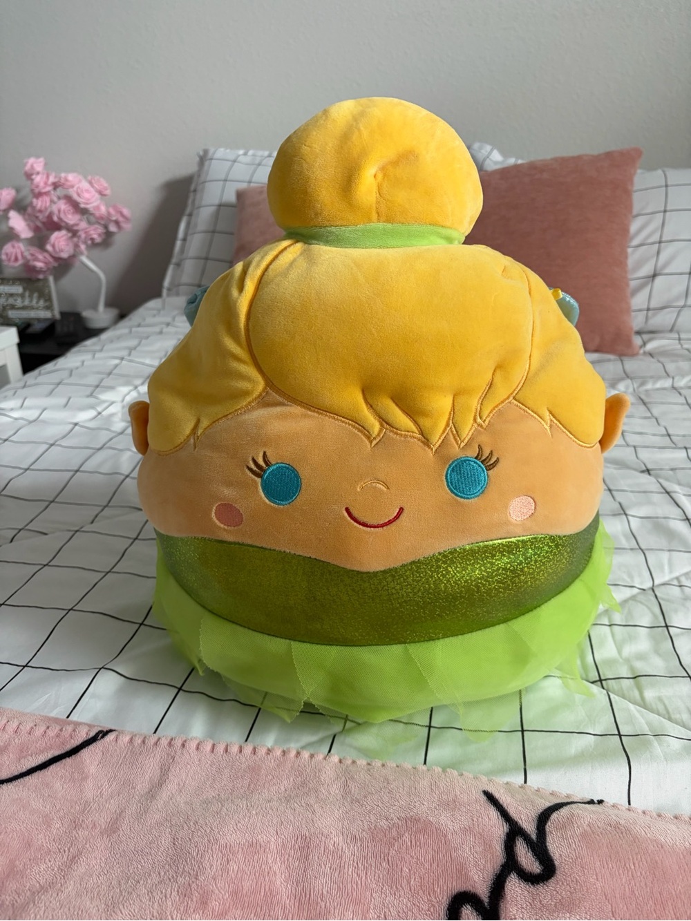 Disney Tinkerbell squishmallow- Yellow & Green